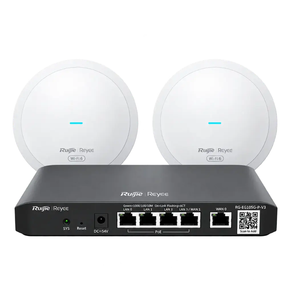 Kit Reyee WiFi 6 Pro – 2 AP + Gateway PoE