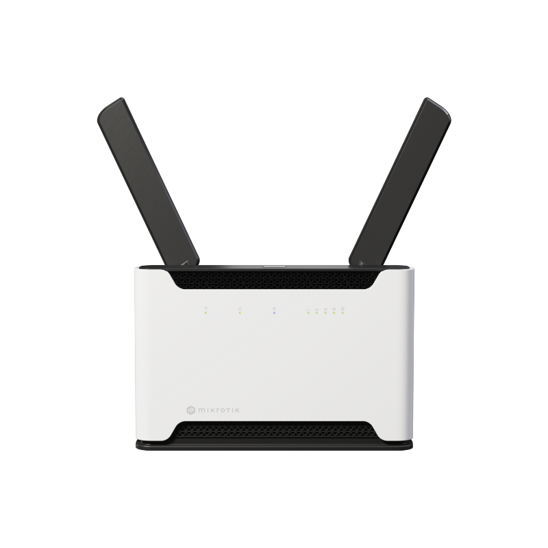 Chateau LTE6 with 716MHz four core CPU, 256MB RAM, 5 x Gigabit LAN, two wireless interfaces (built-in 2.4Ghz 802.11b/g/n two chain wireless with integrated antennas, built-in 5Ghz  802.11a/n/ac two chain wireless with integrated antennas), LTE CAT6 modem for International bands 1/3/5/7/8/20/28/38/40/41 with integrated antennas, SMA connectors for external antennas, tower case, USB, PSU, RouterOS L4, International version